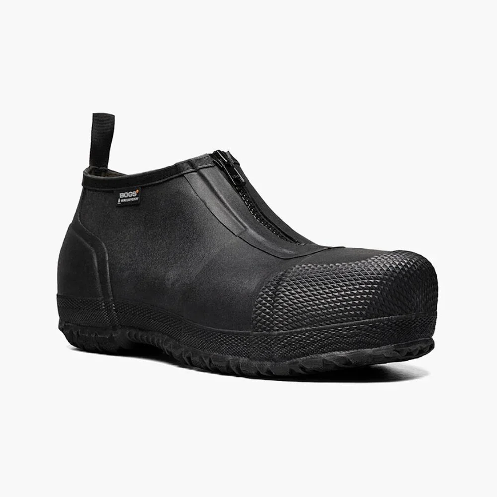 NIB Bogs Overshoe Zip Comp Toe Rain Boots Unisex 11 Black Waterproof Work Shoe